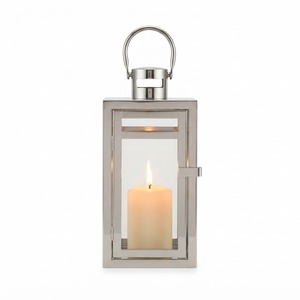 Lanterne porte-bougie en acier inoxydable, résistante à la chaleur, décoration pour la maison - Product Image 1