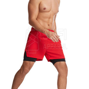 Material suave y cómodo, estructura flexible, pantalones cortos de gimnasio para hombre para uso diario en fitness y entrenamiento. - Product Image 3