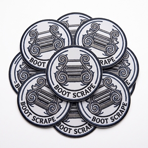 Oval Decorative Well Pulley And Forged Arch <b>Hanger</b> Hardware Embroidery Patch Custom Manufacturer - Product Image 5