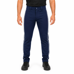 Pantalon de baseball unisexe personnalisé avec passepoil, professionnel, à bas ouvert, pour softball, couleur unie, pour match d'équipe, été, imprimé, 100% coton - Product Image 4