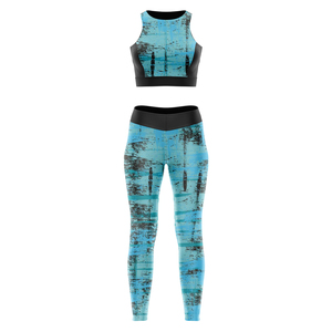 2026 New Arrival All Over Sublimation Print Breathable Gym Fitness Bra and Legging <b>Yoga</b> <b>Set</b> Made in Pakistan OEM Service - Product Image 3