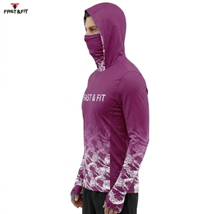 Sweat-shirts de pêche pour hommes 100 % polyester, confortables, respirants, à manches longues, avec design sublimé et fonction imperméable - Product Image 3