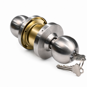 Grade 2 Commercial Duty Cylindrical <strong>Door</strong> <strong>Knob</strong> Lockset UL Rated Stainless Steel Entry Storeroom Privacy Ball <strong>Knob</strong> Lock - Product Image 4