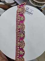 Bordure en dentelle à sequins brodée écologique, 1 pièce, polyester, couleur et largeur personnalisées, pour chaussures et sacs