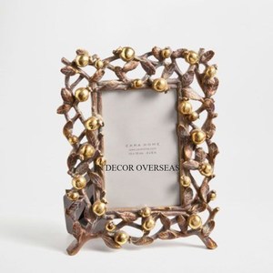 High Grade Gold Plated And <b>White</b> Color Powder Coated Butterflies Designer Attractive Look Luxury Metal Photo <b>Frame</b> Home Decor - Product Image 5