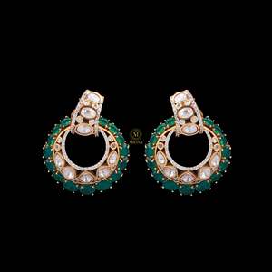 Prachi Moissanite Designer Fashion Stud Earrings - Product Image 2
