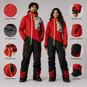 Traje de Esquí Unisex Personalizado, Chaqueta Impermeable y Aislante para la Nieve y Conjunto de Pantalones con Tirantes, Fabricante y Proveedor de Ropa Deportiva de Invierno de Marca Privada - Product Image 3