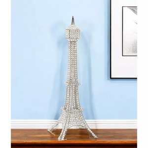 Sculpture de la Tour Eiffel en verre et cristal, figurine artistique en métal, décoration moderne pour salon - Product Image 6