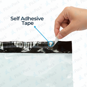 Sac de livraison sécurisé Picknpack POD Poly Courier Bag 10x12 pouces |   Pochette d'expédition autocollante POD |   Écologique et Imperméable 2 - Product Image 2