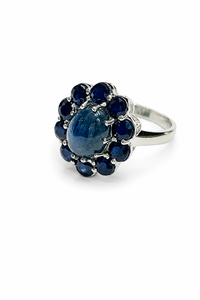 <b>Blue</b> Sapphire <b>Ring</b> in 92.5 Sterling Silver KLSR-10682 - Product Image 2