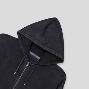 Pulls à capuche unisexe en coton mélangé délavé à l'acide, couleur unie, haute qualité, confortables, style streetwear pour homme, vente en gros, les plus vendus - Product Image 4