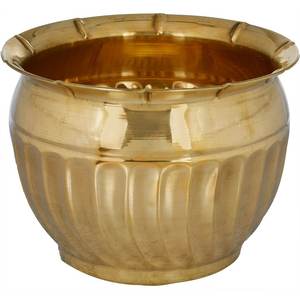 Jardinière en laiton faite à la main de 10 pouces Article de décoration d'intérieur Pot de fleur en laiton fabriqué à la main - Product Image 1