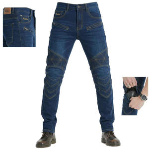 Pantalones de Motociclismo Reforzados con Certificación CE para Hombre, Transpirables, Resistentes al Viento, Talla Grande, Estilo Vaquero, con Protección Blindada - Product Image 1