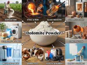 Poudre de dolomite de haute pureté pour l'agriculture, fertilisant, conditionnement du sol et alimentation animale, disponible à un prix abordable - Product Image 2