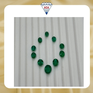 Piedras Sueltas de Esmeralda Natural de la Mejor Calidad, Cristal Verde de Alto Grado, Corte Ovalado de 9mm, para la Elaboración de Joyería Fina y Collares, Venta al Por Mayor - Product Image 6