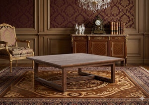 Table basse convertible moderne Kanaya, artisanat en bois recyclé de haute qualité, profil bas, carrée, meubles de salon - Product Image 5