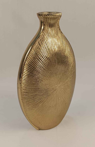 แจกันดอกไม้อะลูมิเนียมหล่อขึ้นรูป สำหรับตกแต่งบ้านสไตล์วินเทจและร้านกาแฟ แจกันโลหะสำหรับของตกแต่งระดับพรีเมียม ผลิตด้วยมือในอินเดีย - Product Image 2