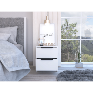 Comodino Bianco a Due Cassetti Egeo Superior di E Depot E Shop - Product Image 2