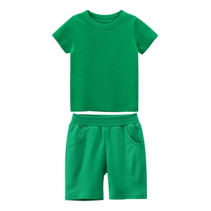 Wholesale <b>Set</b> of Casual Cotton Men's Summer Quick Dry Short Sleeve Shirts and Solid Colors Shorts Streetwear Two-Piece Outfits - Product Image 3