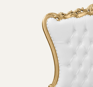 เก้าอี้บัลลังก์ไม้เนื้อแข็งสีขาวแบบดั้งเดิม แข็งแรงทนทาน เหมาะสำหรับงานแต่งงาน ห้องนั่งเล่น อพาร์ตเมนต์ เฟอร์นิเจอร์ตกแต่ง - Product Image 6