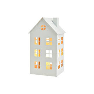 Farol de metal negro con forma de casa, decorativo para interior y exterior, portavelas de hierro para adorno luminoso - Product Image 5