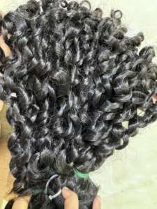 Mejor venta de cabello crudo cabello humano natural crudo birmano Pelo Rizado - Product Image 5