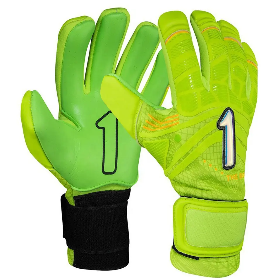 Goalkeeper Goalie Soccer Strong Grip Gloves with Finger Protection Goal Keeper Gloves Latex Football Gloves