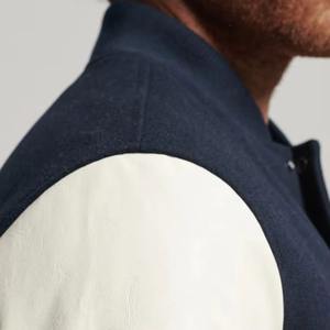 Chaqueta Varsity Personalizada para Hombre, Informal, Impermeable, Transpirable, para Invierno, Cálida, para Exteriores, con Exterior de Lana/Viscosa - Product Image 4