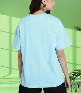 Camiseta de Mujer con Hombros Caídos, Estampado Gráfico con Logotipo Personalizado, Calidad Premium, 100% Algodón, 240 GSM, Opción Multicolor - Product Image 4