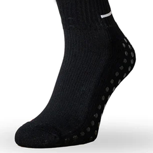 Anti Slip Crew <b>Socks</b> for Running with Grip Pads <b>Black</b> Non-Slip Athletic <b>Socks</b> for Men and Women Summer Sports Wear - Product Image 5