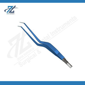 European Bayonet Angled Down Bipolar Forceps Fine Tip2.0mm Surgical <b>Instrument</b> for ENT <b>Neurosurgery</b> and Plastic Surgery - Product Image 4