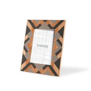 Cadre photo artisanal en bois et résine avec finition brillante en résine, parfait pour la décoration intérieure personnalisée et les créations intemporelles. - Product Image 1