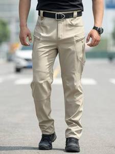 Pantalon cargo décontracté pour homme, pantalon de survêtement uni, pantalon multi-poches, nouvelle tenue de plein air, pantalon en coton pour l'extérieur - Product Image 2