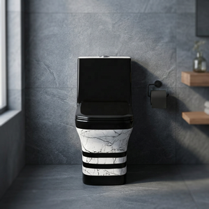 WC monobloc en céramique chinoise, style décoratif indien, à siphon en S, en promotion - Product Image 4