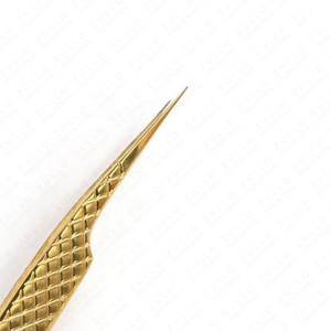 Pinzas para Extensión de Pestañas con Agarre de Diamantes en Oro Rosa, Pinzas Profesionales de Acero Inoxidable de Precisión, Herramienta de Belleza - Product Image 5