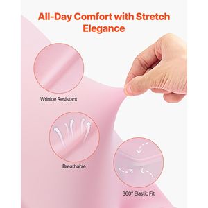 50 Fundas de Licra de Poliéster Rosa para Sillas, Fundas Elásticas con Frente Plano para Bodas, Fiestas, Cenas o Banquetes - Product Image 3