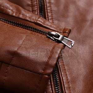 Chaqueta de Cuero para Hombre, Transpirable y Ecológica para Uso en Exteriores, Cuello Alto, Diseño Personalizable, Venta al Por Mayor, Chaqueta de Invierno - Product Image 5