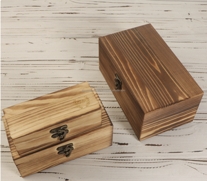 Handcrafted <b>Wooden</b> Gift Box with Natural Finish Customizable MDF Laser Cut from India - Product Image 1