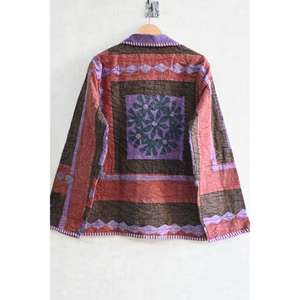 Chaqueta de algodón con bordado bohemio Suzani, abrigo étnico vintage hecho a mano para mujer - Product Image 4