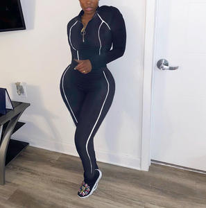 Conjunto Deportivo para Mujer, Conjunto de Yoga Ajustado, Body de Talla Grande, Color Sólido, Ropa Deportiva sin Espalda, Mono Deportivo Reflectante para Mujer - Product Image 3