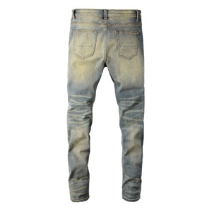 Pantalones Vaqueros Casuales para Hombre, Cintura Alta, Corte Recto, 100% Algodón, Ligeros, Transpirables, de Secado Rápido, para Uso en Exteriores, MOQ Bajo - Product Image 1
