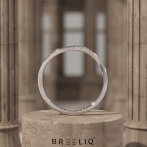 แหวนทองคำแท้ 14K รูปตัววี ประดับเพชรเลี้ยงในห้องปฏิบัติการ ดีไซน์โค้งมนเรียบหรูสำหรับผู้หญิง - Product Image 6