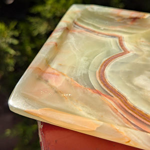 Bandeja de Ónix con Textura de Mármol, Diseño Moderno y Lujoso en Dorado Brillante, para Cocina, Restaurante, Decoración del Hogar, Servicio y Almacenamiento, Ecológica - Product Image 6