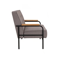 Sofá Moderno de Tres Plazas con Tapizado, Muebles Minimalistas de Metal Sólido para Hoteles, Villas, Apartamentos Grandes y Salas de Estar