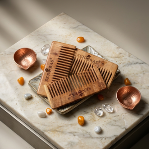 Peigne en bois de Neem professionnel Senoras |   Massage corporel raffermissant pour la peau, soin du cuir chevelu, hygiène, manuel, non électrique - Product Image 1