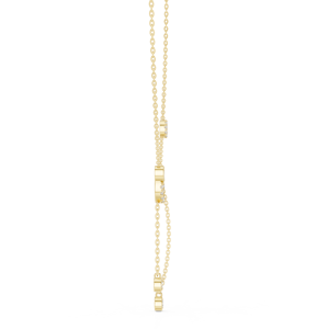 Oval Cut Diamond Circle Drop Y Necklace Lab Grown Diamond 14K 18K Solid Gold Bezel Set DEF VVS Custom Lariat Necklace for Women - Product Image 4