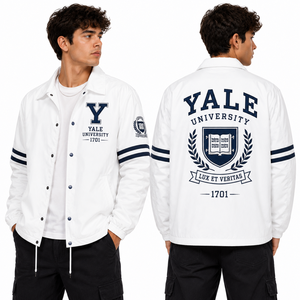 University Style <b>Coaches</b> Jacket Academic Crest Embroidery Durable Woven Shell Custom Production Streetwear Uniform Campus School - Product Image 1