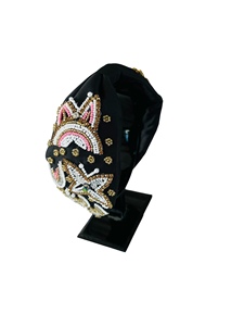 Serre-tête brodé noir papillon perlé pour femme, bandeaux rembourrés roses et blancs pour tenues décontractées et occasions spéciales - Product Image 1