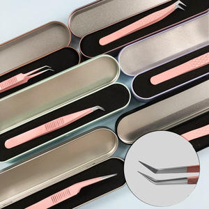 Pince à épiler professionnelle pour cils, en acier inoxydable de précision, outil d'extension de cils pour salon de beauté et usage domestique - Product Image 5
