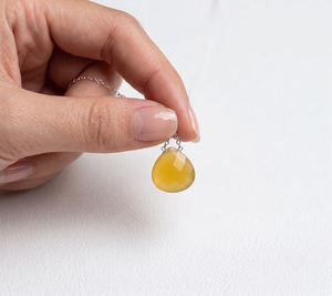High Quality Vintage 925 Solid Sterling Silver <b>Necklace</b> <b>Chain</b> Set Natural Yellow Chalcedony Gemstone IGI Certified Wedding Gift - Product Image 6